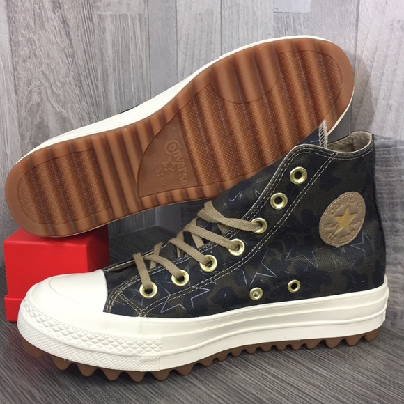 Converse CTAS LIFT RIPPLE HI khaki/sandy/egret - Picture 4 of 8